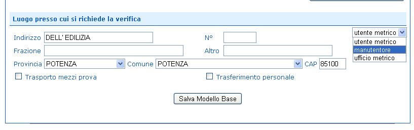 luogo della verifica (presso l utente o