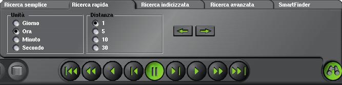 Ricerca semplice ndare su un punto nel tempo liccare sul pulsante Ricerca. Selezionare la funzione di ricerca Ricerca semplice (scheda). Impostare la Data e l Ora.