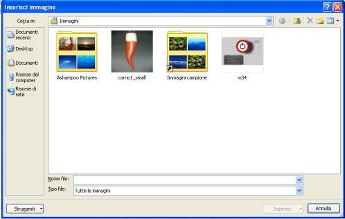 Inserisci un Immagine da un File (cont.