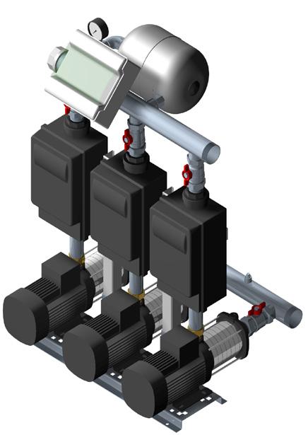 GRUNDFOS Multi HCW CM / CMV Descrizione Il gruppo di aumento pressione Multi HCW CM / CMV è un sistema di pompaggio a velocità variabile per funzionamento a pressione costante.