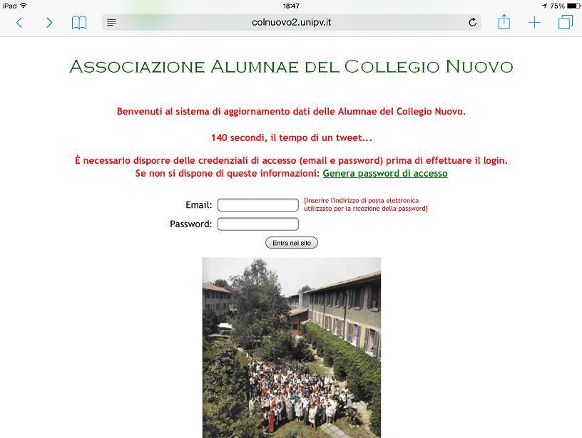 Chiedi l iscrizione all e-group Nuovine