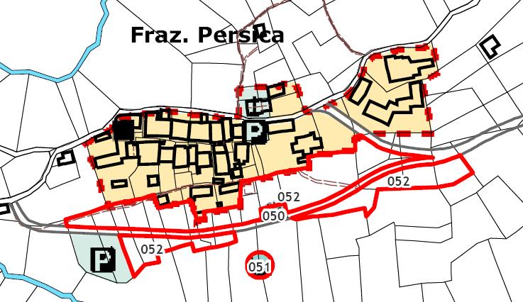 Modifiche dalla precedente PZA: Area 52 area agricola posta in Classe