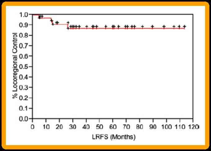 87% Casistica: 34 Pt ad alto rischio di recidiva LR Periodo: Novembre 1995 Dicembre 2004