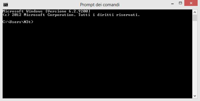 6. Nella ricerca del proprio pc oppure cliccando su esegui, aprire il programma CMD (prompt di comandi) 7.