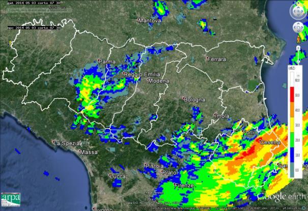 in serata precipitazione diffuse interessano la parte