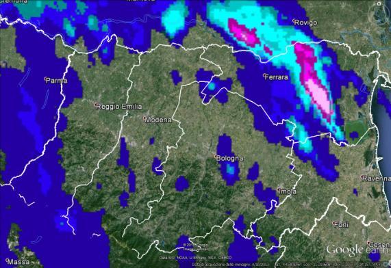 Per evidenziare gli scrosci brevi ed intensi che si sono abbattuti