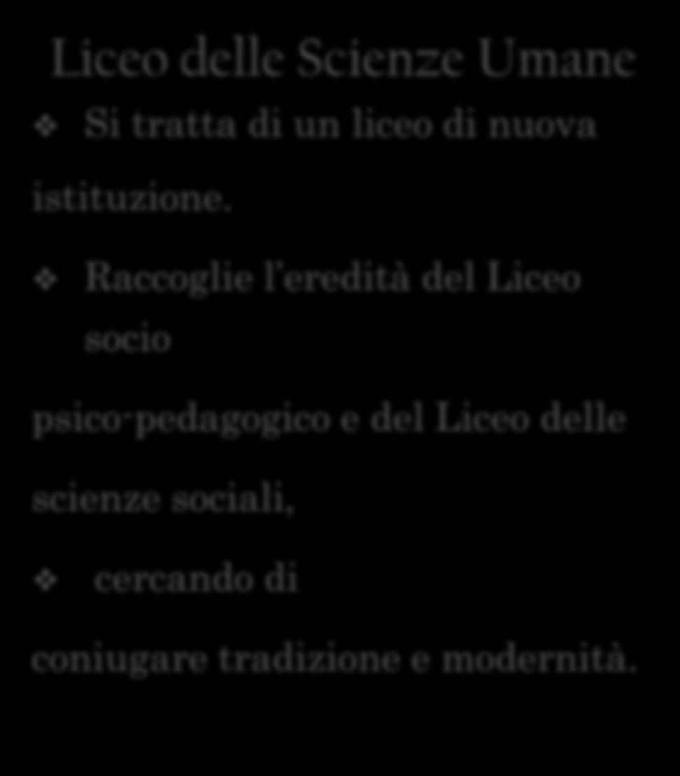 Liceo delle scienze