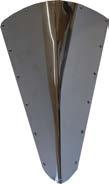 Fermo per ancore in acciaio inox Scudo di prua in acciaio inox AISI 316 lucidato a specchio. Ideale per proteggere la prua della barca nel momento in cui si salpa l ancora. Articolo Per art. A mm.