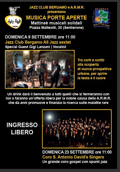 9 settembre 2012 Grande successo di pubblico ai due appuntamenti messi in calendario dal Jazz Club Bergamo nell ambito della rassegna