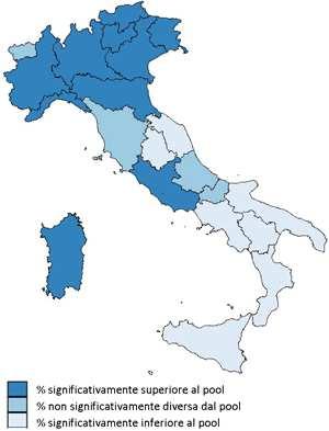 Consumo binge Prevalenze per ASS di residenza Passi 2010-2013 FVG: 15.