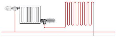 C 25 35 45 55 60 Funzionamento La testa termostatica limitatrice della temperatura di ritorno è un regolatore proporzionale indipendente applicato per regolare la temperatura dell acqua di ritorno