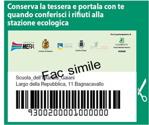 Come funziona Riciclandino operativamente Ogni studente riceverà una tessera Riciclandino con il codice a barre identificativo della propria scuola Tutte le famiglie potranno recarsi in una delle