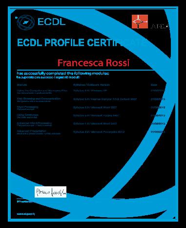 Che cos è l ECDL profile.