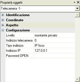 BMView Istruzioni d uso 4.6.7. Oggetto gestore telecamere Questo oggetto permette di controllare una telecamera presente nell impianto.