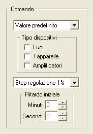 BMView Istruzioni d uso Scenario Plus Comando selezionare il tipo di livello con cui gestire gli scenari (valore predefinito, livello 1 100 ) Tipo dispositivi selezionare il tipo di dispositivo su