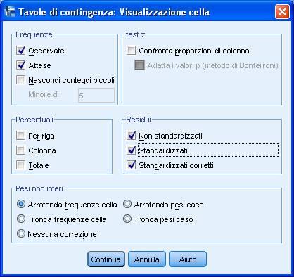 si è ottenuto : = 988,07 Calcolare : - PHI e V di Cramer - L indice P di Pearson calcoli