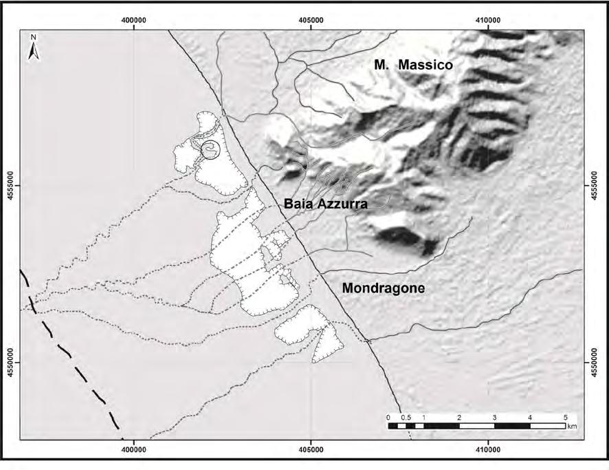 SINUESSA, UN APPRODO SOMMERSO DI EPOCA ROMANA Fig. 11.3 - Modello digitale del territorio emerso e sommerso in cui è ubicata Sinuessa.