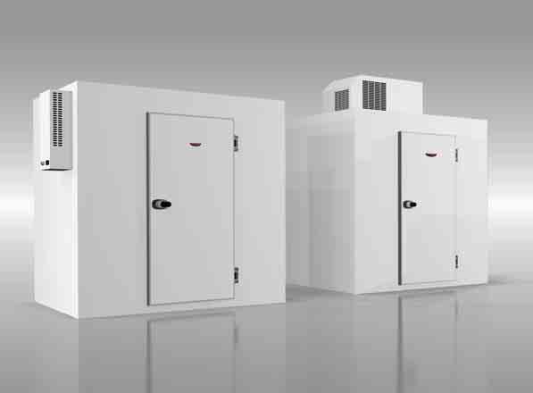 SUPEREKO SPESSORI / THICKNESS 70/100/130 mm Le nostre celle frigorifere possono, su richiesta, essere fornite con monoblocchi accavallati, a parete ed a soffitto, oppure unità split o Bi- Block per