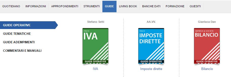 CONTENUTI Guide Aggiunta nel menu della sezione GUIDE suddivisa in: GUIDE OPERATIVE: nuovo contenuto MySolution. GUIDE TEMATICHE: nuovo contenuto MySolution.