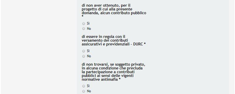 Figura 18 Modulo 4 Definizione del contributo pubblico e dichiarazioni Nella