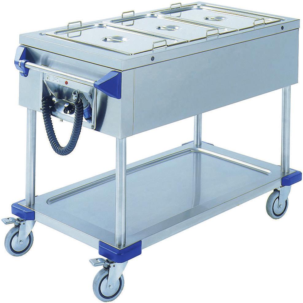 modelli BC BCS Carrelli bagnomaria Gamma di prodotti di alta qualità per distribuire dalla cucina al punto di distribuzione centralizzato (nastro composizione vassoio o self service).