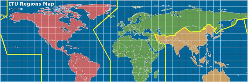 Three ITU Regions