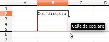 Come copiare celle Primo metodo: Selezionare le celle da copiare Modifica
