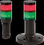 LED signal tower lights Ø 30 mm Terminal connection, hole Ø 22 mm Steady and/or flashing light available.