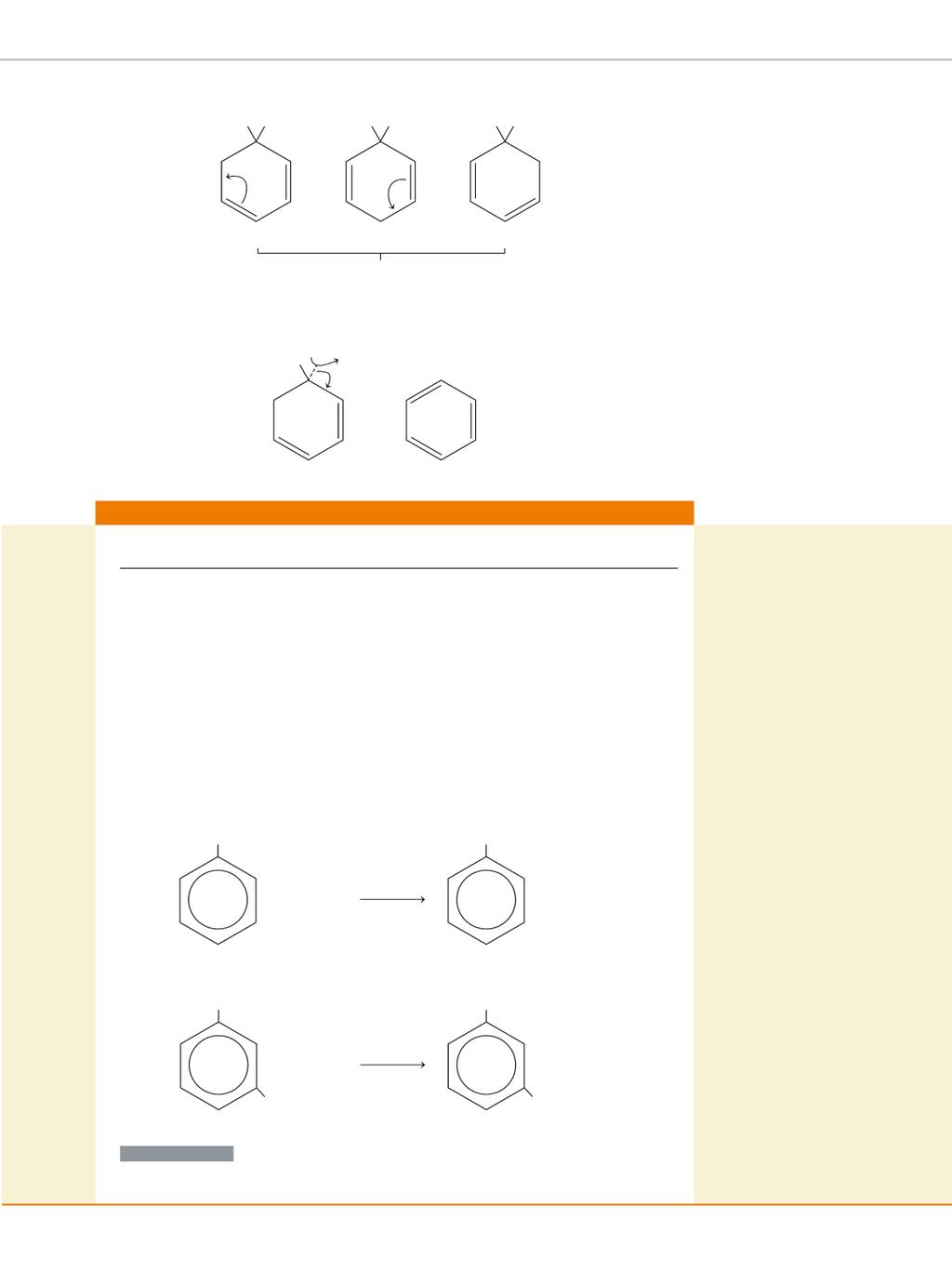 2. I meccanismi di reazione Il complesso v può essere rappresentato attraverso tre forme risonanti (3, 4, 5): E E E * * 3 4 5 complesso v Liberando l idrogeno sotto forma di ione (6), l anello