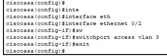 DMZ: Assegniamo la nuova vlan alla interfaccia ethernet 0/2.