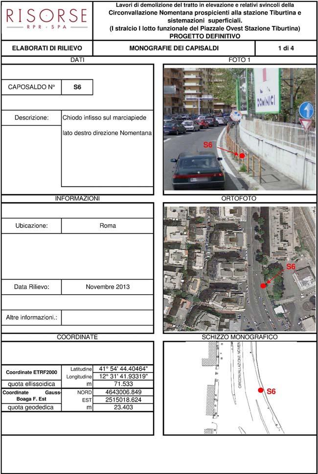 ELABORATI DEI RILIEVI RELAZIONE DI RILIEVO