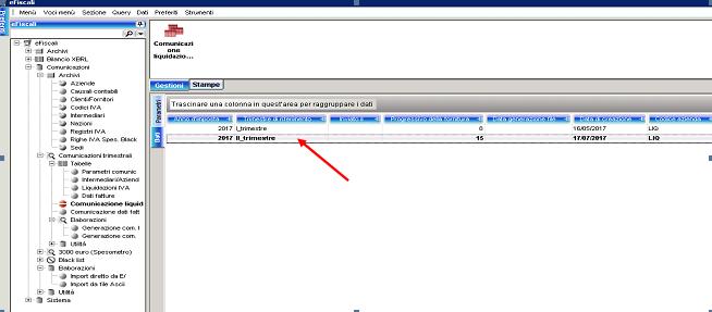 Generazione File Comunicazione (menù efiscali Comunicazioni Comunicazioni Trimestrali Comunicazione Liq. Per.