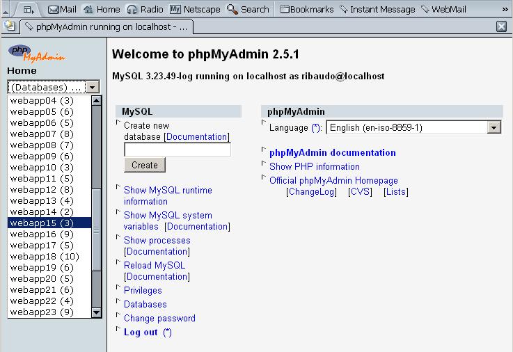 MySQL: front-end Per fortuna esistono dei pacchetti software (open source) che forniscono l accesso ad un