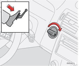 Avviamento e guida Keyless drive (Guida senza chiave) Avviamento dell automobile Invece della chiave d accensione, nel commutatore d accensione vi è una serratura.