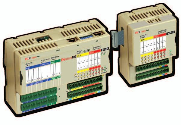 A bordo ci sono una porta Ethernet e due seriali Modbus RTU e ASCII. Esistono due modelli di controllore, con configurazioni di I/O diverse: MP02 e M81.