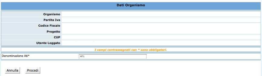 Per registrare un Nuovo Raggruppamento selezionare.