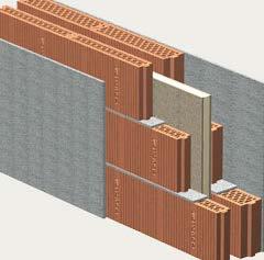 STRUTTURA MURARIA E ISOLAMENTI IMPIANTO DI RISCALDAMENTO PANNELLI FOTOVOLTAICI CARATTERISTICHE TECNICHE La struttura perimetrale a cappotto è composta da una doppia muratura formata da blocchi di