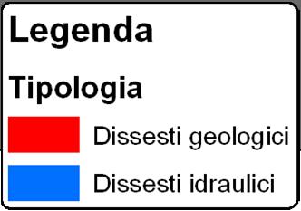 idraulici per oltre 17 km2 1108 dissesti