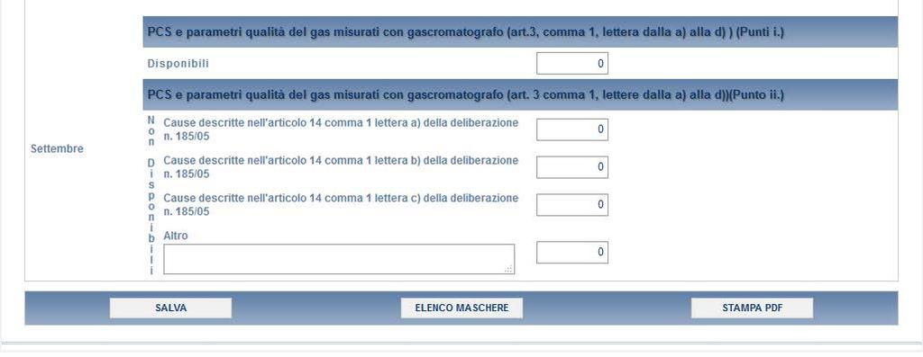 Figura 4.2: Maschera Numero di giorni, 5.2 Compilazione maschera Numero di misure orarie Nella figura 4.