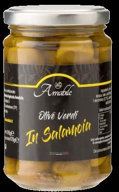 Le Olive Olive verdi incise o schiacciate in salamoia Olive verdi in salamoia DOP Olive selezionate e lavorate entro 24 ore dalla raccolta A mano nei primi giorni di Ottobre Dopo lo sgocciolamento,