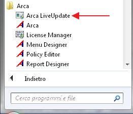 1 Live Update A partire dalla versione 3/2014, i gestionali Arca Evolution ed Arca ego sono stati dotati di una funzionalità di aggiornamento automatico, denominata Arca Live Update.