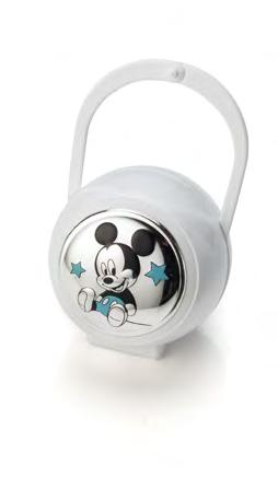 spilla portaciuccio) Mickey Mouse bianco con