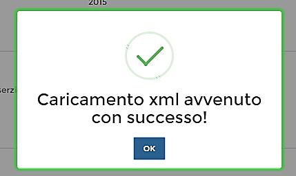 Dopo avere confermato, viene visualizzato un riepilogo dei dati inseriti ed è resa disponibile una sezione in cui caricare il file.