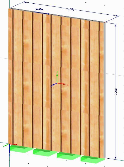 4. Tecniche di modellazione e programmi FEM F MODULO PANNELLO X-LAM BASE: