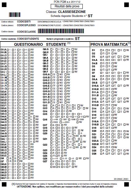 Matematica e/o di Italiano che del Questionario, secondo l ordine della Scheda Alunni assieme ai fogli risposta da compilare, e alla Scheda Alunni. 4.