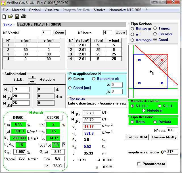 V Ed = 22 knm < 146 knm = V Rsd = V Rd Le verifiche di resistenza risultano soddisfatte. 7.2.2 Travi Le travi, di sezione 0.