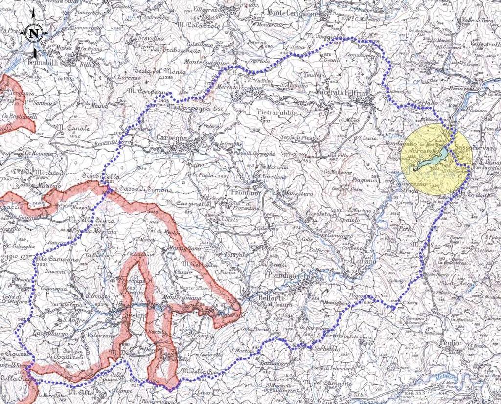 L alveo a valle presenta un andamento a meandri, incassato prima nella formazione di base, quindi nei depositi alluvionali; lo sbocco in mare avviene in corrispondenza dell abitato di Pesaro, dove