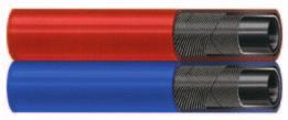 DALWELD ROSSO ISO 3821 L/L Tubo mandata acetilene in goa sbr con sottostrato liscio nero, rinforzo con inserzioni tessili e copertura esterna in goa sbr/epdm liscia rossa, resistente agli agenti