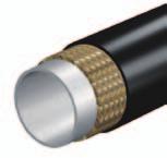 DALHYDRO STEEL TUBI TERMOPLASTICI Sottostrato in poliestere termoplastico, n. 1 treccia di filo in acciaio ad alta tenacità e copertura in poliuretano antiabrasione microforato.