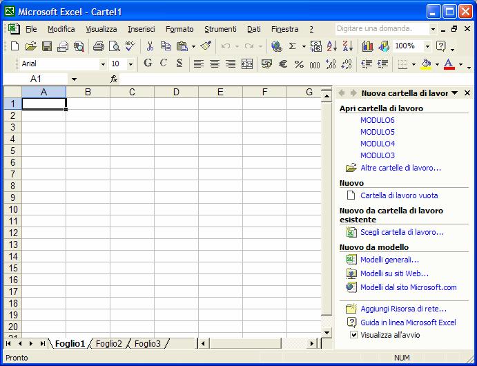 Microsoft Excel XP Introduzione Un foglio elettronico, o foglio di calcolo (in inglese spreadsheet), è costituito da una tabella in cui è possibile disporre dati, formule e valori.